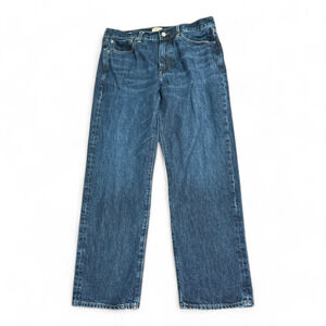 J Crew Jeans Mens 34x29 Blue Dark Wash Classic Straight Fit Cotton 32x30 Tag